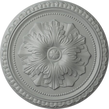 Ekena Millwork Richmond Ceiling Medallion (Fits Canopies up to 2 5/8"), 18"OD x 1 3/8"P, Primed White CM18RI